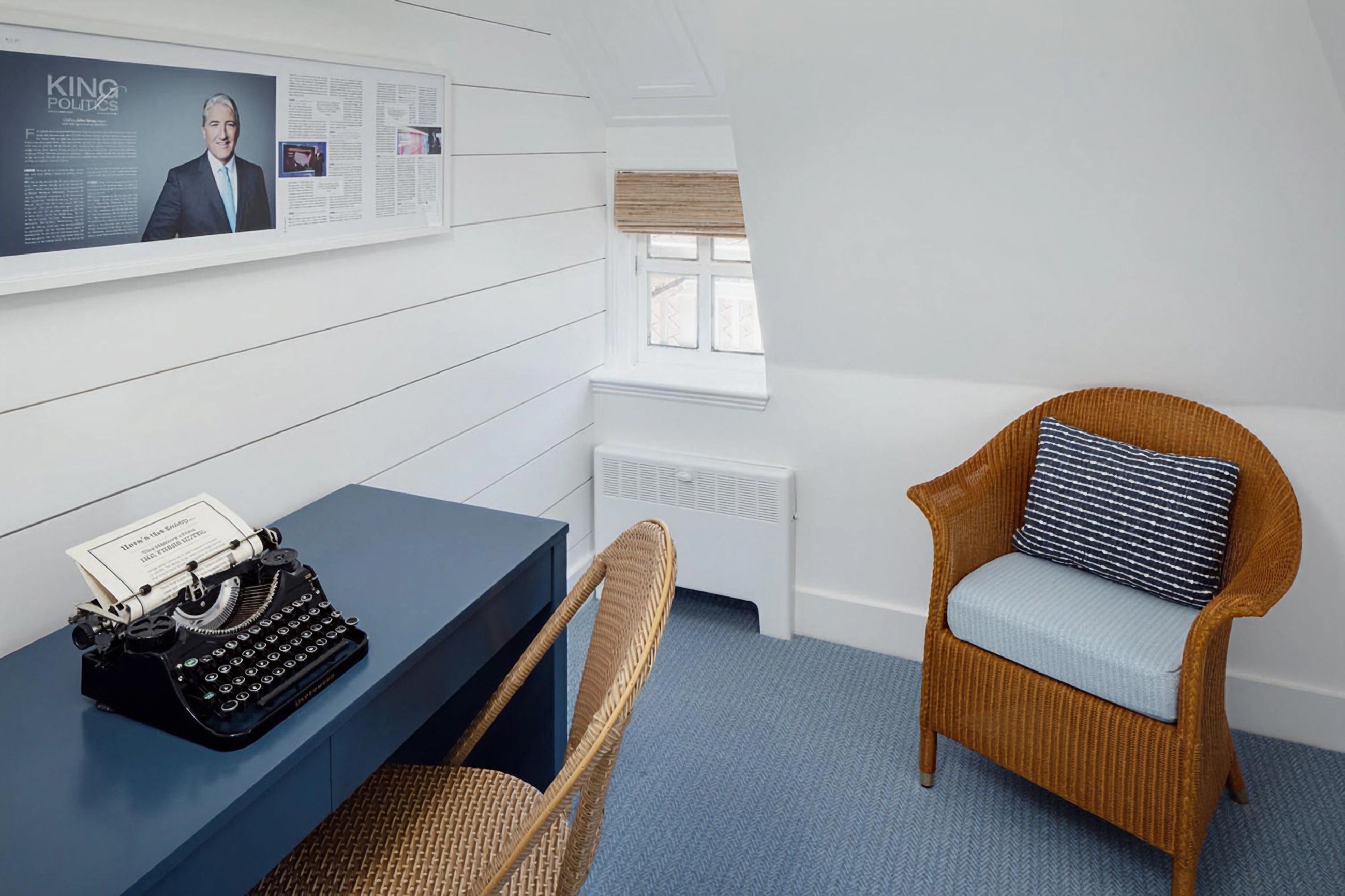 Type writer on a desk in the Junior Suite at 76 Main Ink Press Hotel